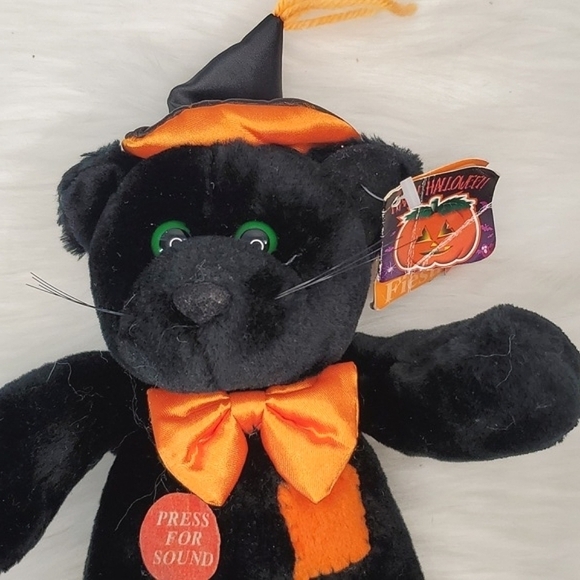 Y2K Fiesta Halloween Meow Witch Black Cat Plush Stuffed Animal Works 10" 🐈‍⬛️ - Picture 6 of 16